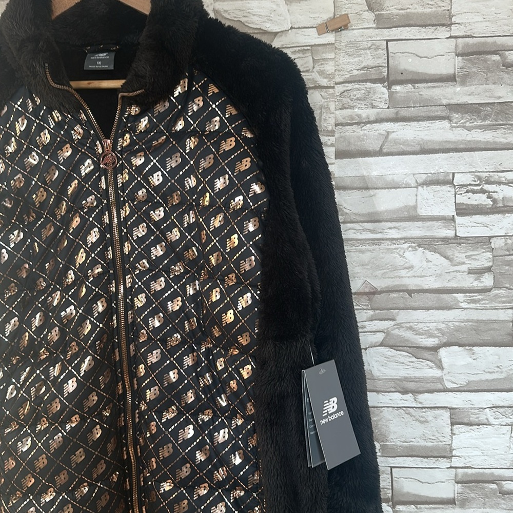New Balance Black and Gold Jacket - Picture 2 of 14